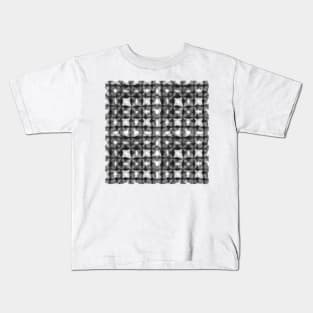 Black, gray and white squares Kids T-Shirt